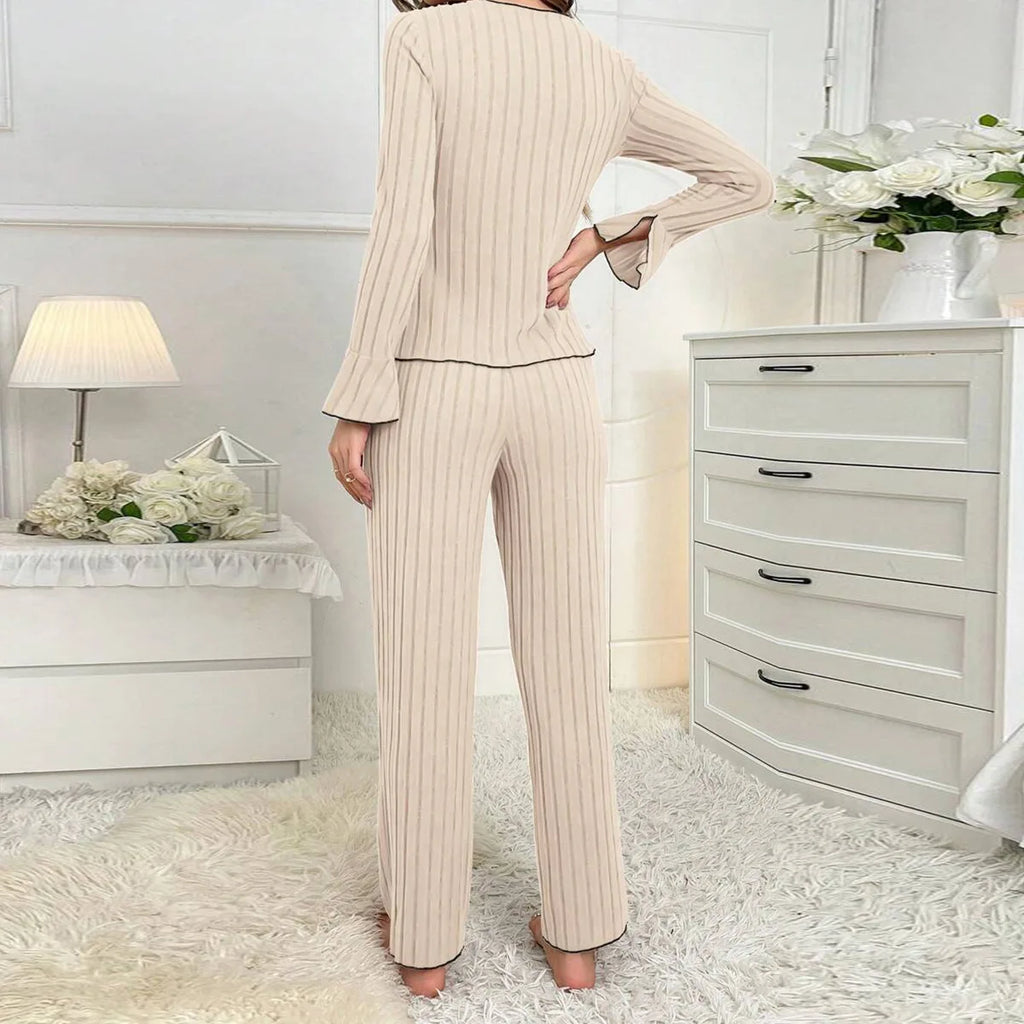 Pajama Set Pantsuit Women's Pajamas Summer Pajamas Long Sleeve Homewear & Casual Wear Women's Pajama Set Women's Loungewear