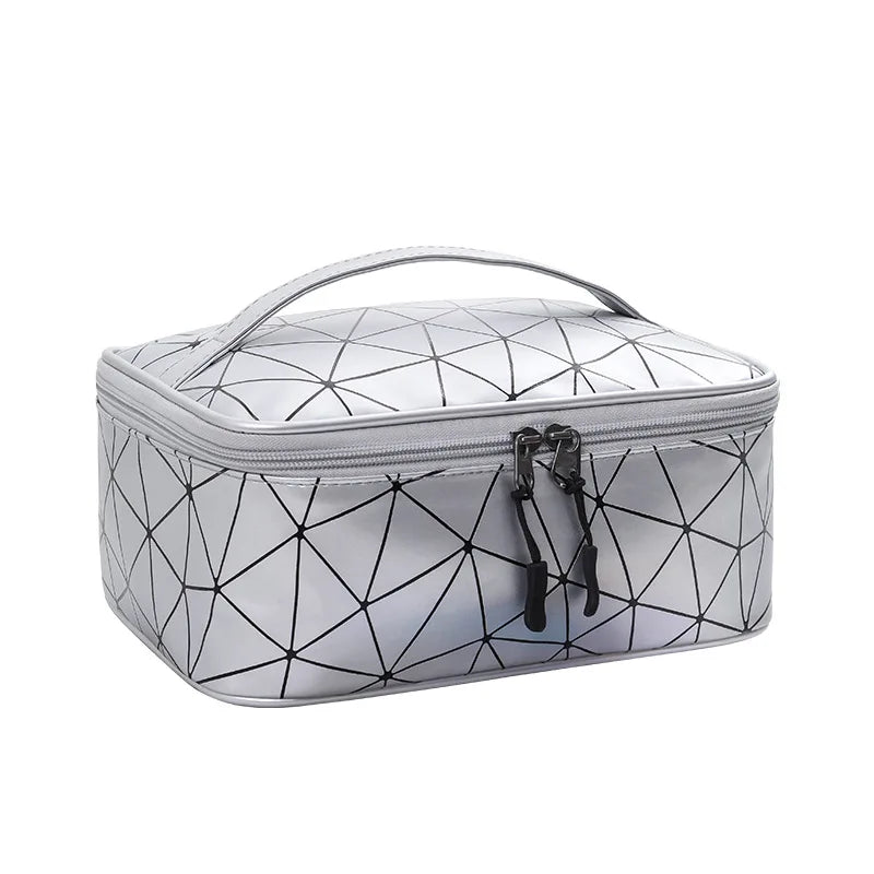Brand Design New PU Makeup Bag Handheld Portable Women's Large Capacity Waterproof Travel Washroom Storage Bag BX018