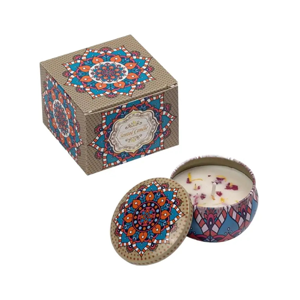 Scented Candles for Home Soy Wax Aromatherapy with Lavender Rose Jasmine etc. Plant Essential Oils & Dried Flowers Gifts