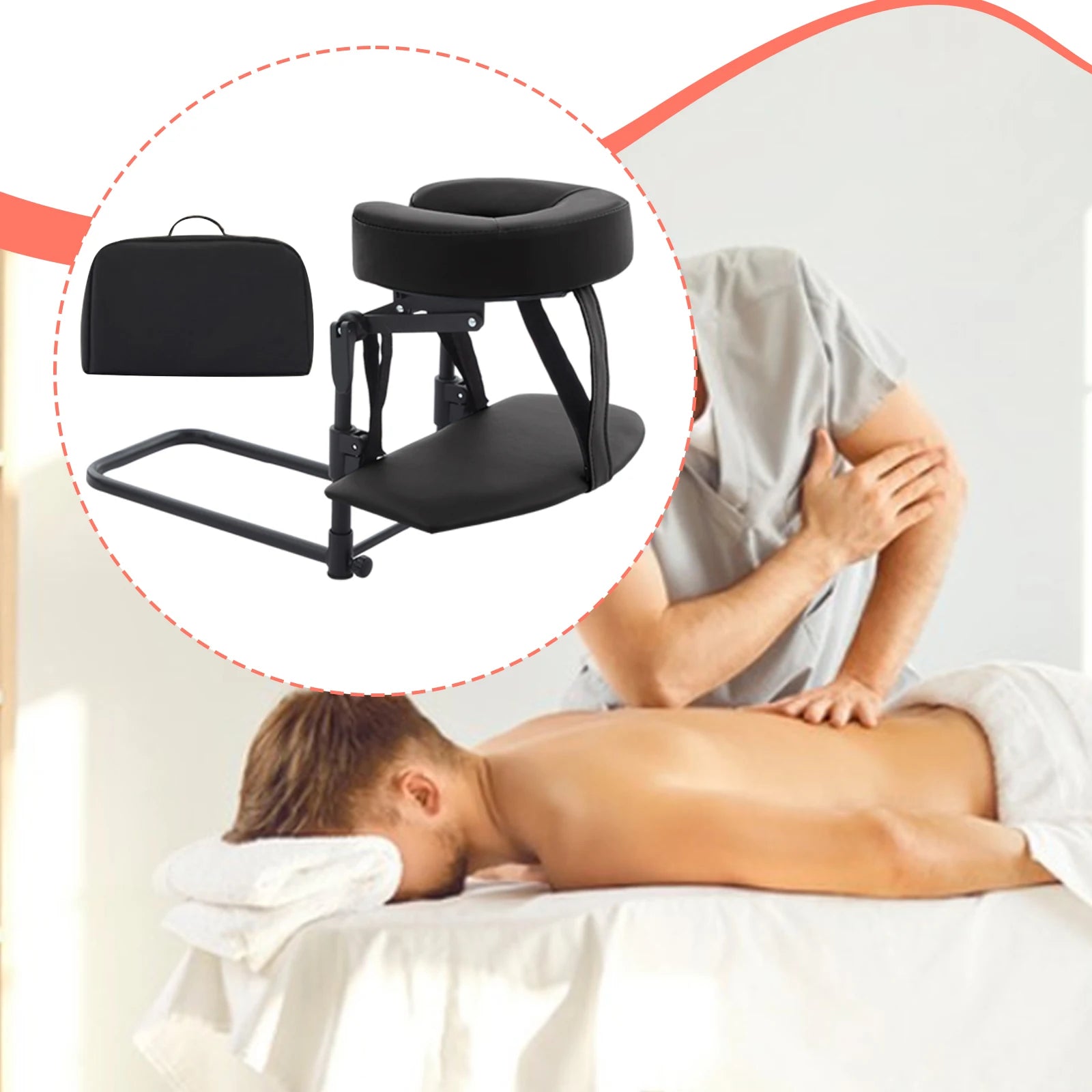 Desktop and Home Mattress Massage Kit Multi Function Comfortable Siesta Artifact Adjustable Face Down Pillow for Beauty Bed SPA
