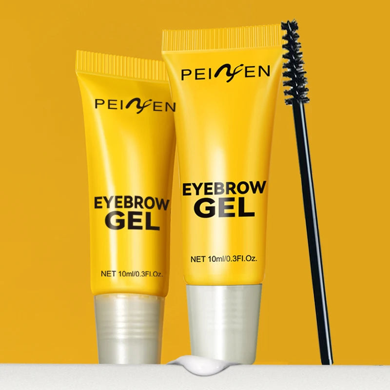 3D Eyebrow Gel with Brush Waterproof Quick-drying White Gel Eyebrow Cream Long-Lasting Natural Eyebrows Styling