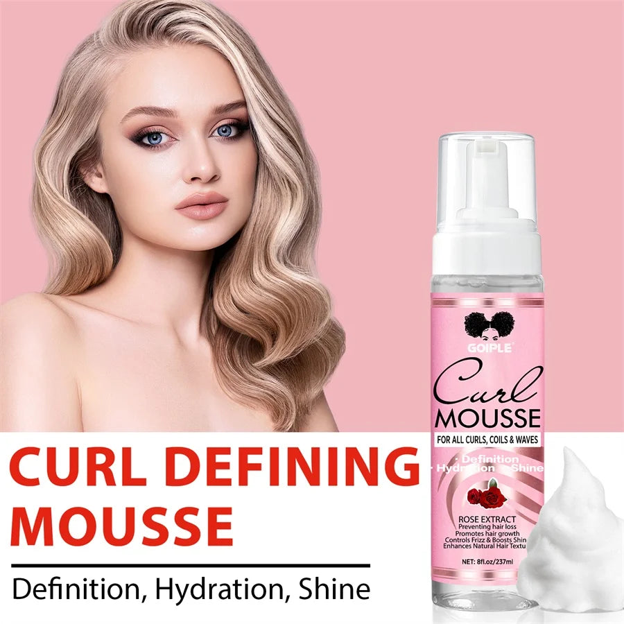 Curl Defining Mousse Long Last Smooth and Shine Curly Conditioner for Control Frizz Women Curls Moisturize Foam Styling Products