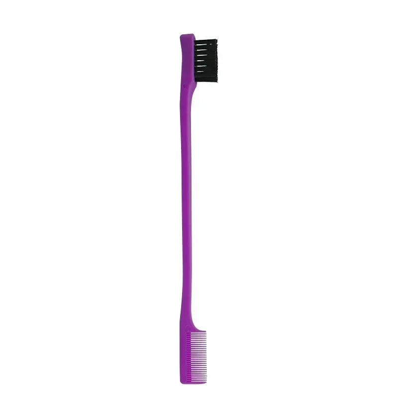 Beauty Edge Brush Comb Vendor Double Sided 3 In 1 Edge Control Brush for Baby Hair Salon Hair Comb Brushes Beauty Tools