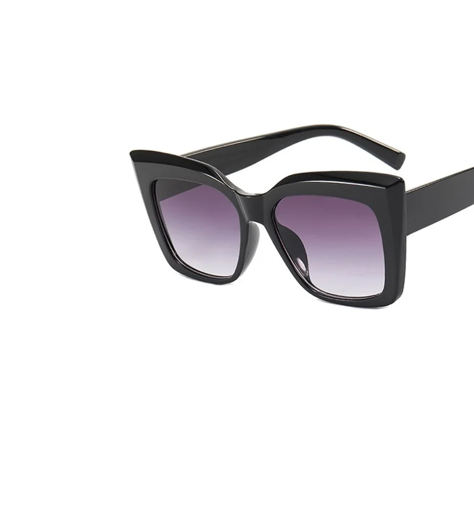 Cat's Eye Trendy Large Frame Sunglasses, Retro Fashion, Internet Celebrity Style, Natural Sunshade Sunglasses